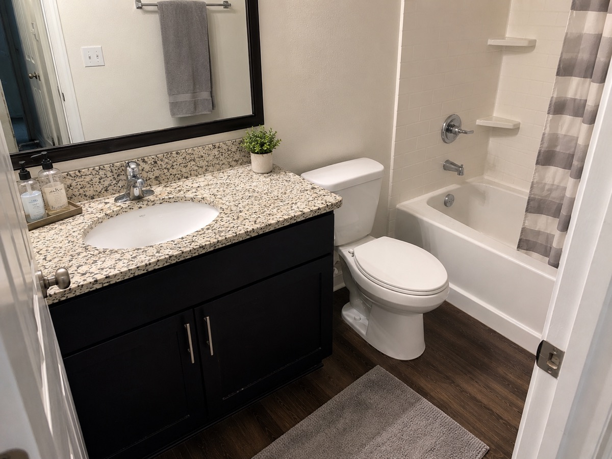 Bathroom after a Houston City clean
